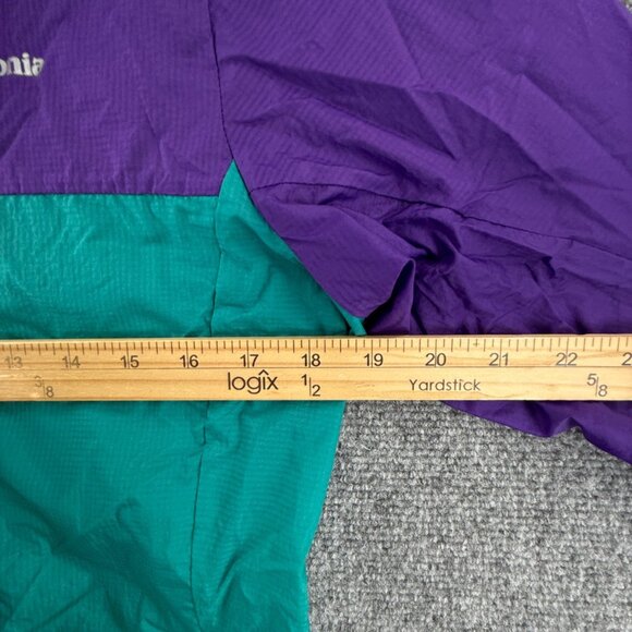 Patagonia Houdini Lightweight Snap Jacket Packable Small Purple Green Nylon - Picture 10 of 14